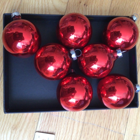 Red Glass Vintage Ornaments - Picture 1 of 4